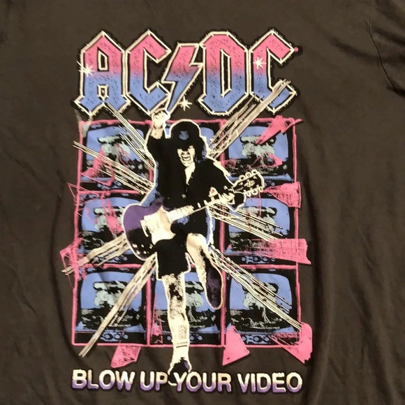 AC/DC Blow Up Your Video Concert Band Tee Shirt - Picture 3 of 6